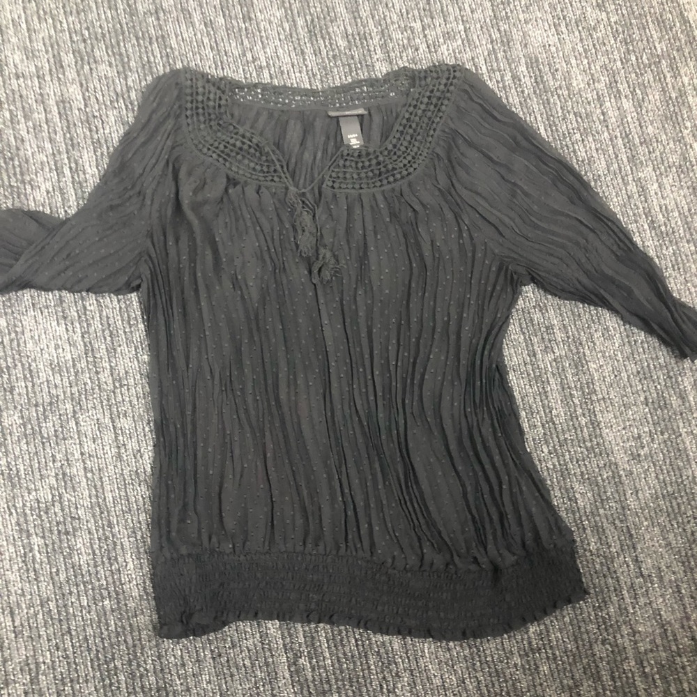 Lane Bryant sheer black blouse with sheer under tank size 22/24